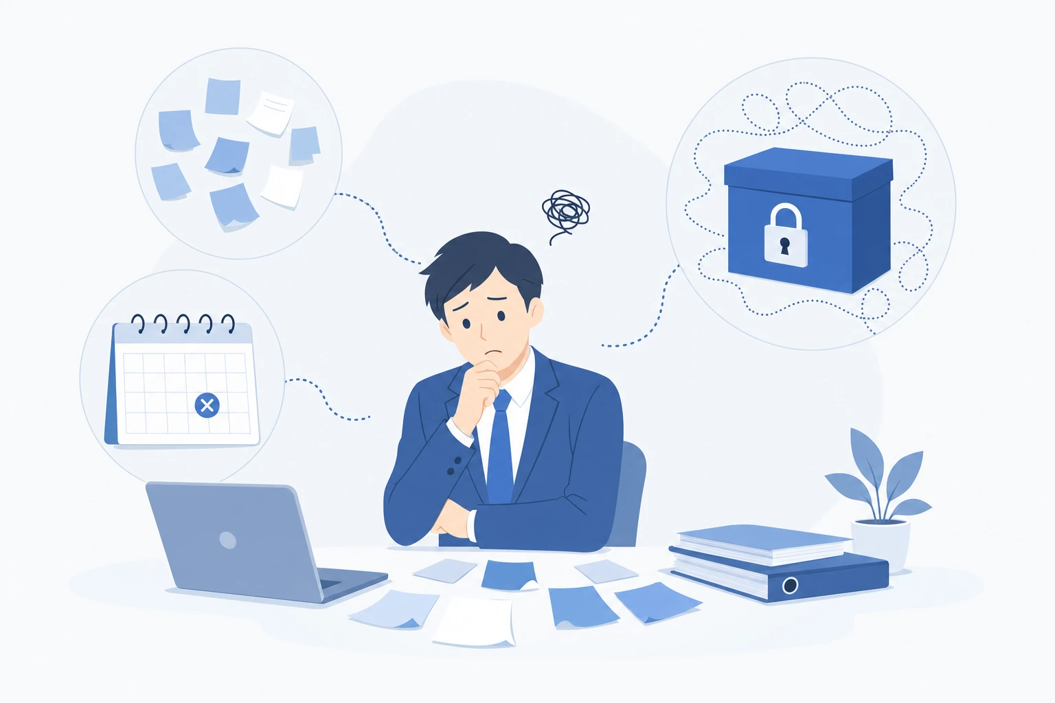 見える化がうまくいかない原因のイメージ
