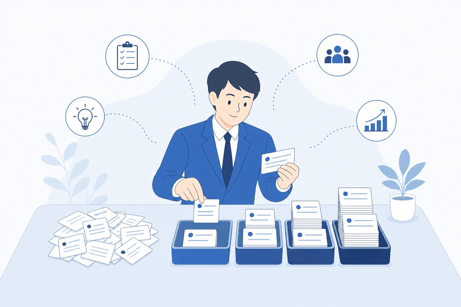 見える化の準備（タスクの棚卸し）のイメージ