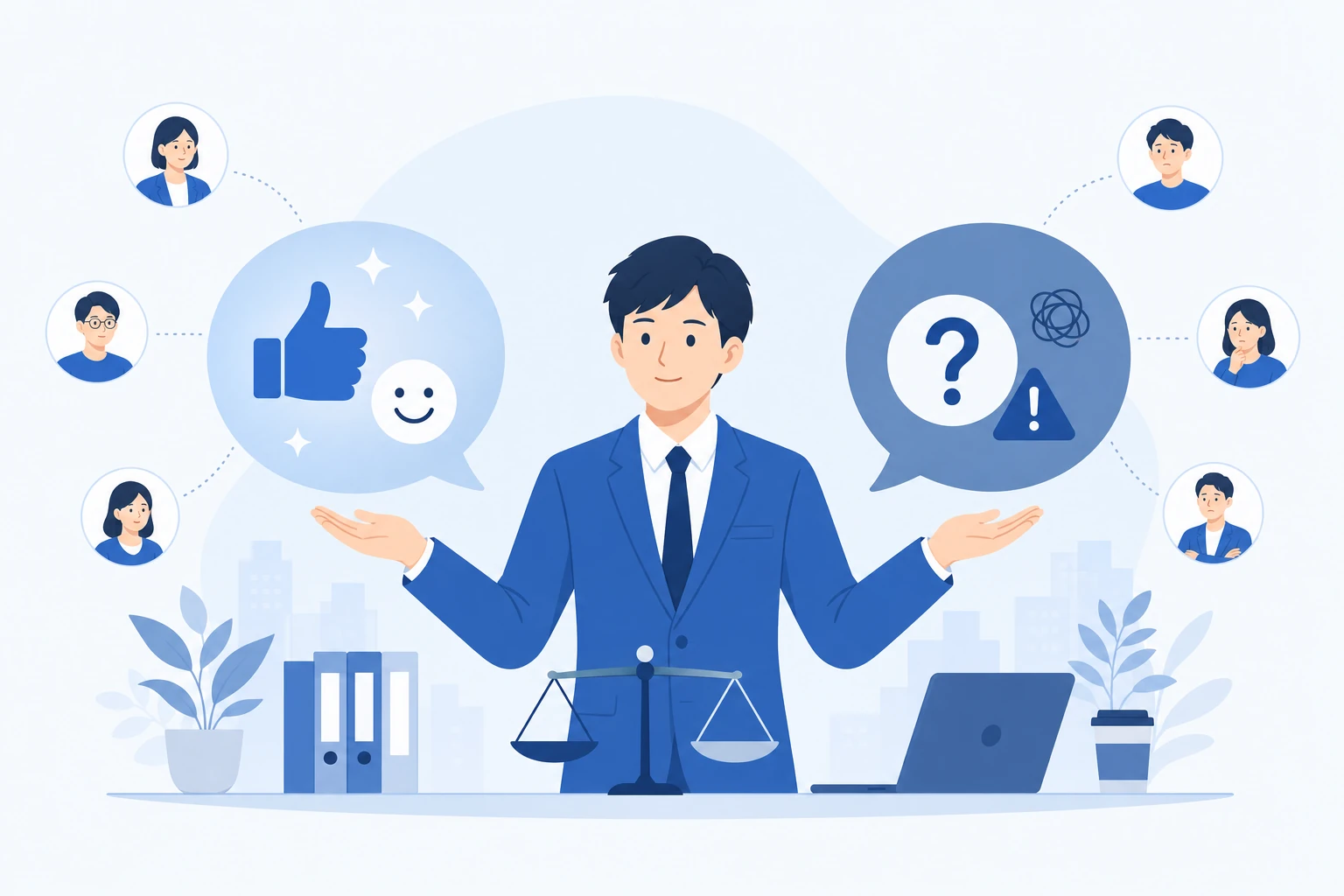 Evernoteの良い評判と気になる評判を公正に整理するイメージ