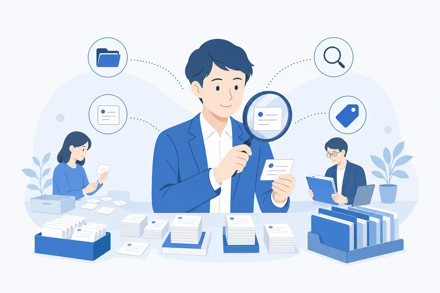Evernoteが情報を集めて検索するツールであることを示すイメージ