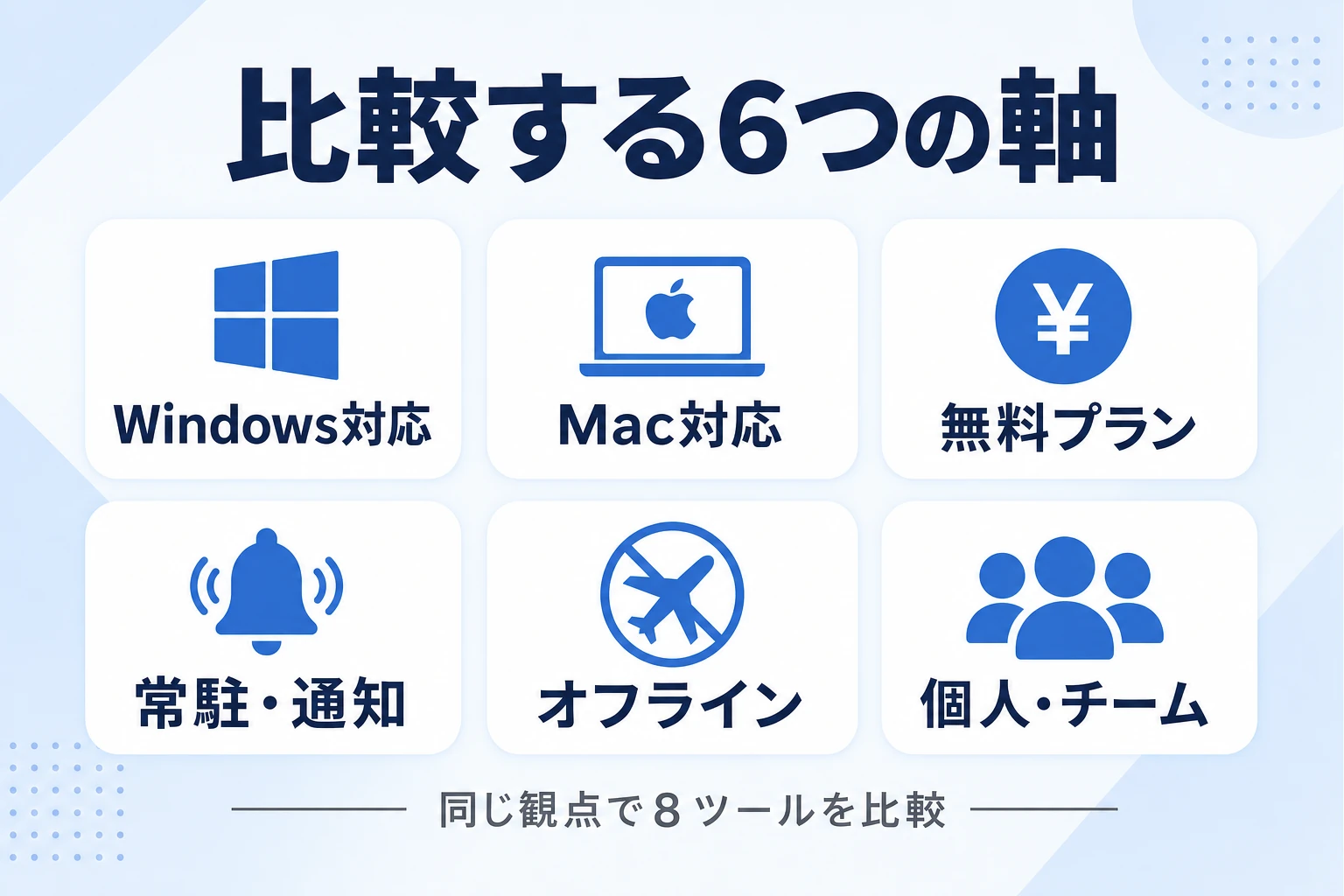 おすすめタスク管理ツール8選を同じ観点で個別に比較