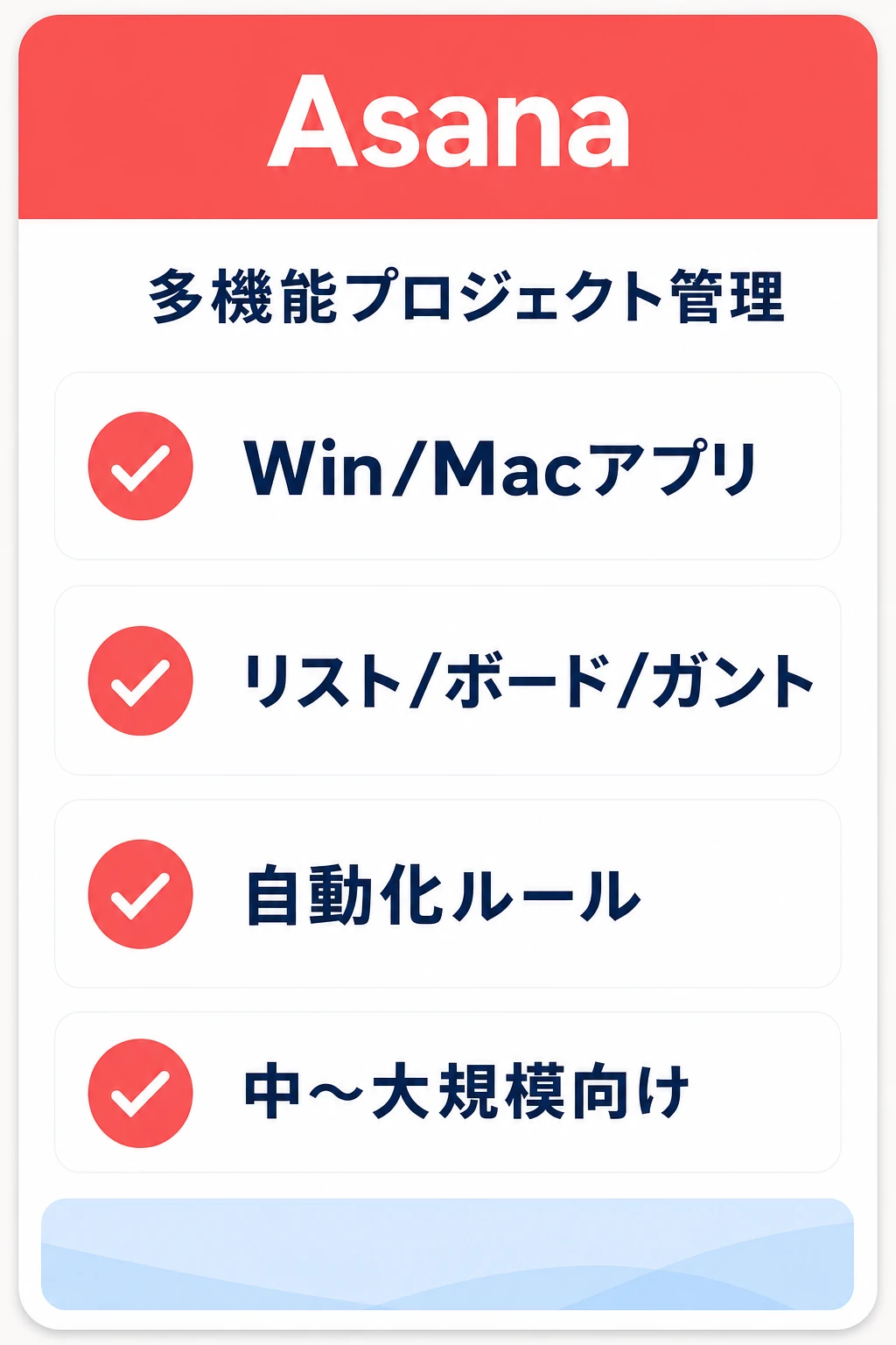 Asanaの特徴：多機能なプロジェクト管理をデスクトップで俯瞰したいチームに向くタスク管理ツール