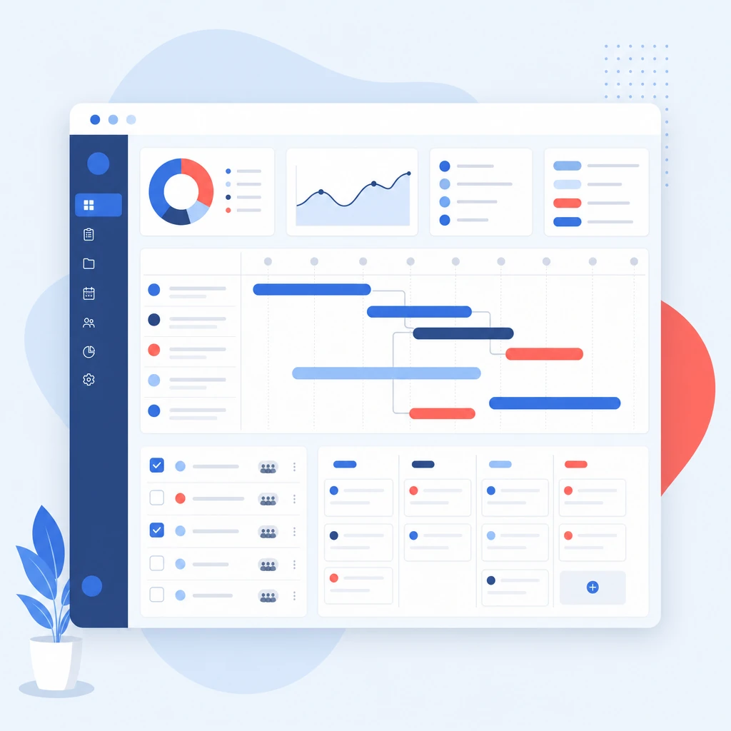 Asana（アサナ）が複数プロジェクトを一元管理するイメージ
