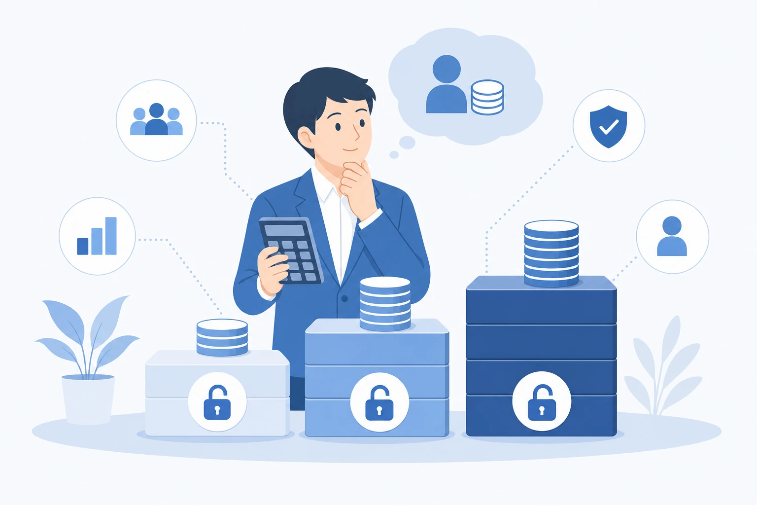 Asana（アサナ）の料金プランを比較検討するイメージ