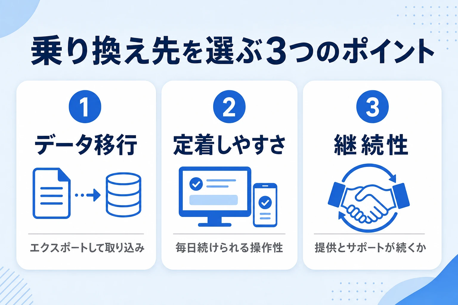 Jootoからの乗り換え先を検討するイメージ