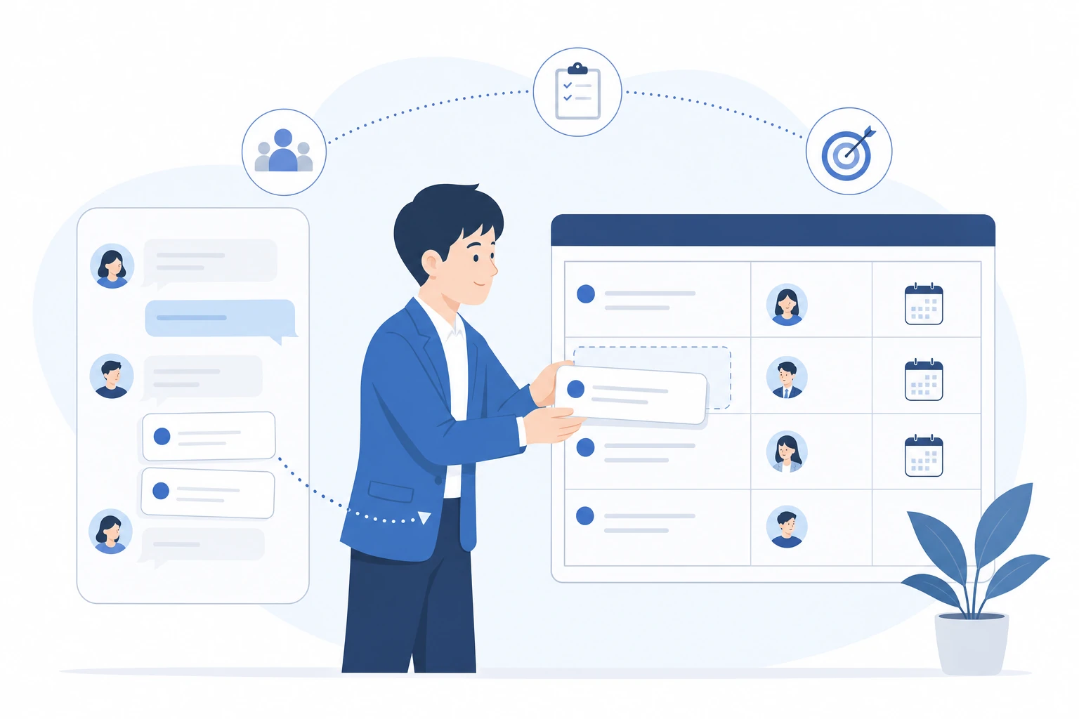 Slackのタスクを専用ツールへ移す・併用するイメージ