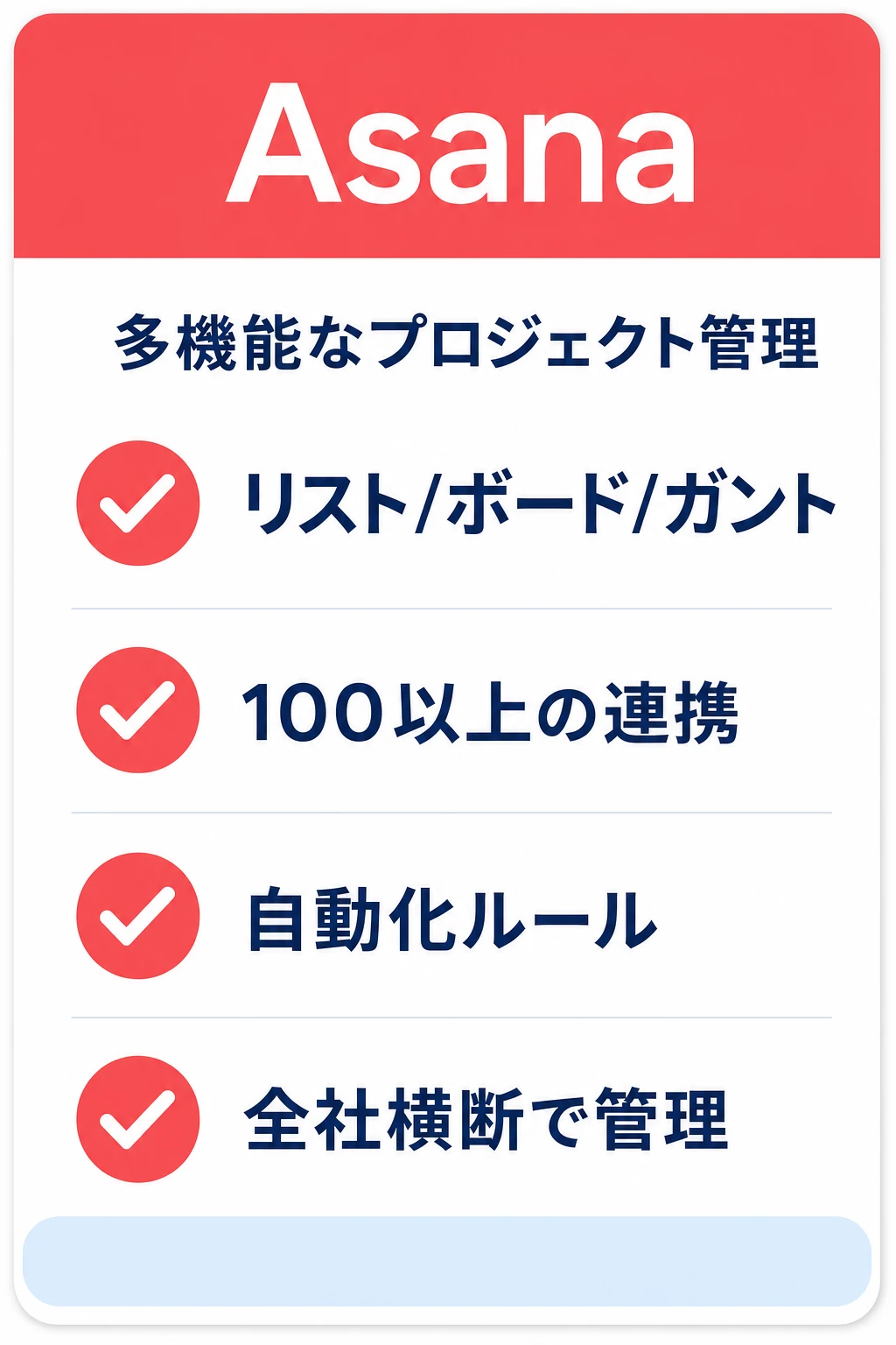Asanaの特徴:多機能なプロジェクト管理ツール