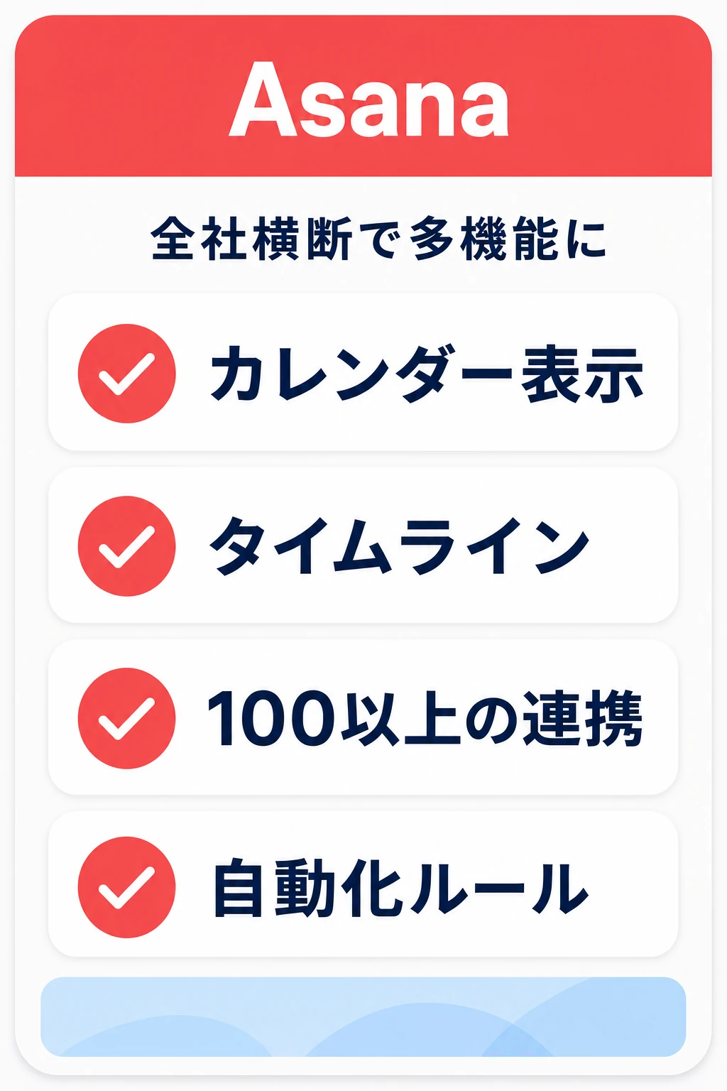 Asanaの特徴：全社横断でタスクと日程を多機能に管理したいチームに向くタスク管理ツール