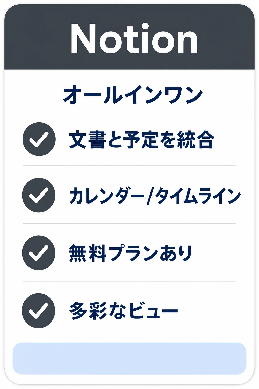 Notionの特徴：ドキュメントと予定・タスクを1か所にまとめたいチームに向くタスク管理ツール
