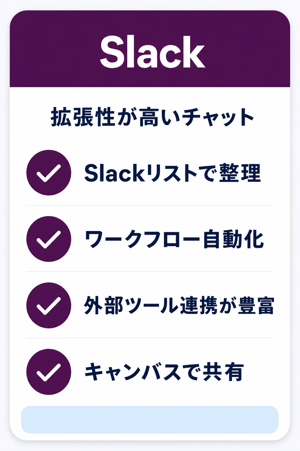 Slackの特徴：拡張性を重視し、外部のプロジェクト管理ツールと連携したいチームに向くタスク管理ツール