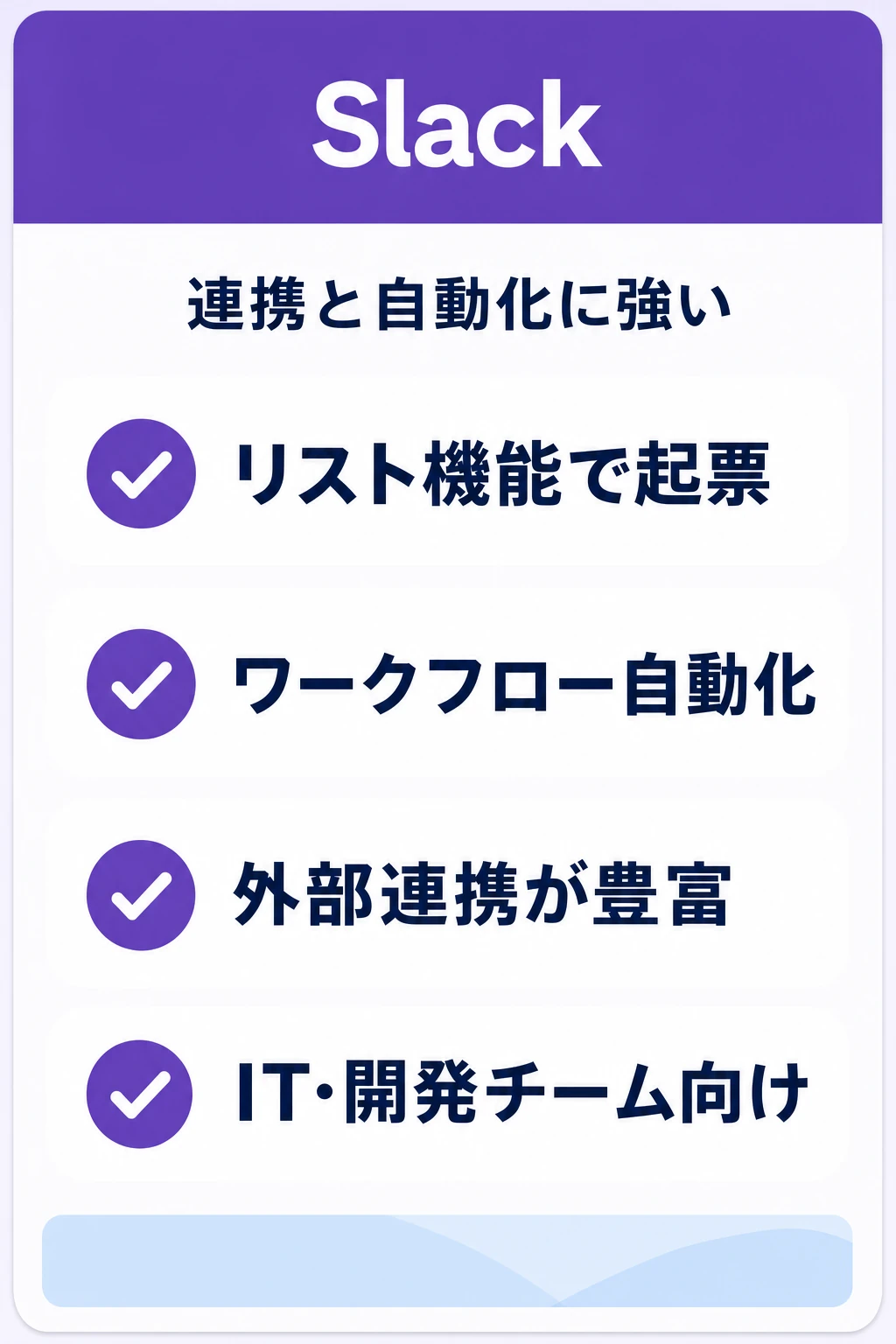 Slackの特徴:連携と自動化でIT・開発寄りに管理したいチームに向くタスク管理ツール